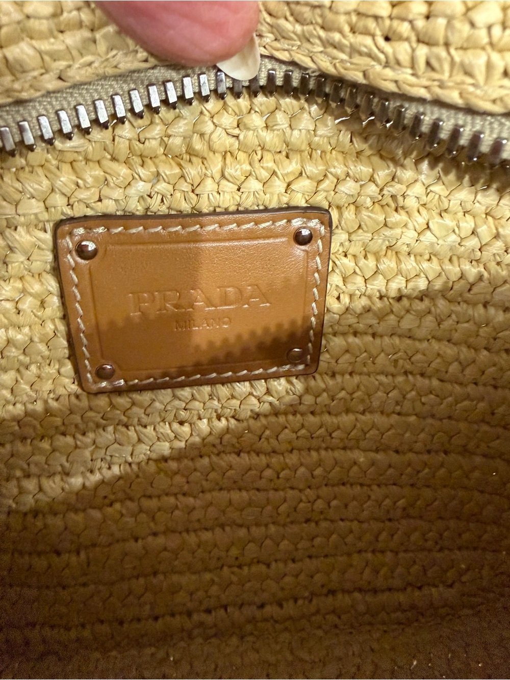 Prada Raffia Woven Belt Bag / Fanny Pack – Natural Tan - Picture 5 of 6